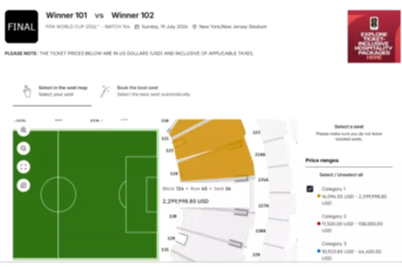 Four World Cup Final Tickets Listed for Over $2 Million Each on FIFA Resale Site