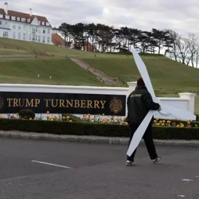Activists Target Trump's Scottish Golf Course with Mock Wind Turbines