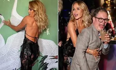 Amanda Holden Stuns in Backless Gown at BAFTA Bash with Alan Carr