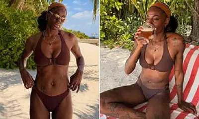 Cat Burns Flaunts Bikini Body Post-Breast Reduction Surgery in Maldives