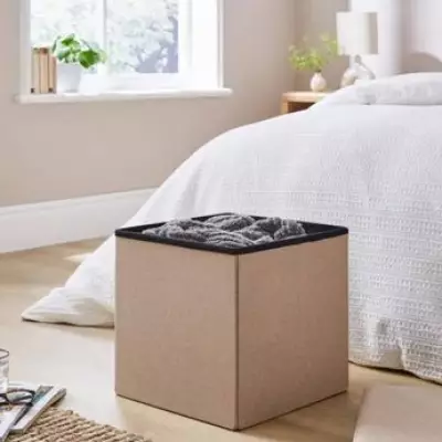 Dunelm's £12 Storage Ottoman Praised for Clutter-Free Homes