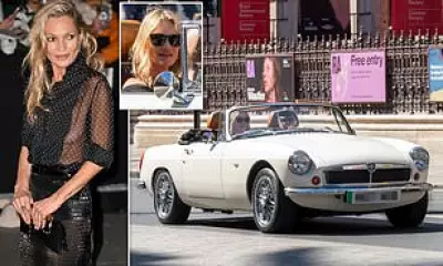 Kate Moss Spotted Driving £120k Electric MG Convertible in London