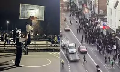 Met Police Officer Plays Basketball Amid Clapham Unrest, Mayor Khan Battles Trump's 'Disinformation'