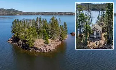 Private Maine Island with Cabin Lists for Below Average US Home Price
