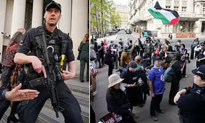 Pro-Palestinian Protesters Confront Royal Navy Officers at MoD HQ in Whitehall