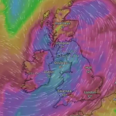 Storm Dave Threatens UK with 90mph Winds and 12 Inches of Snow