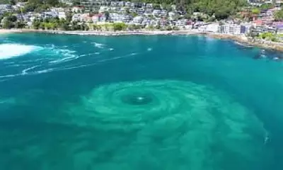 Stunning 'Tornado Rip' Phenomenon Captured at Sydney's Manly Beach