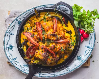 Tom Hunt's Whole Roast Cauliflower Cheese: A Zero-Waste Recipe