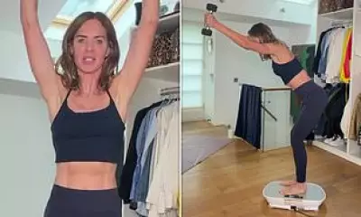 Trinny Woodall, 62, Flaunts Abs and Reveals 10-Minute Workout Secrets