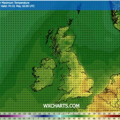 UK Weather: 24C Scorcher to Hit 18 Regions with Heat Blast from May 1