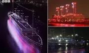 Belfast Harbour Illuminated by 1,000 Drone Tribute to Titanic's Fateful Voyage