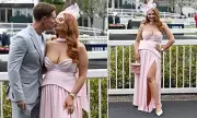 Charlotte Dawson Stuns in Pink at Aintree Grand National Festival