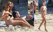 Dina Broadhurst's Beach PDA with Younger Beau Danny Tchalaby in Sydney