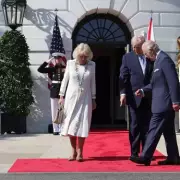 Floor Stickers Guide Trump's Position for King Charles White House Visit