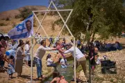 Israeli Settlers Celebrate Independence Day at West Bank Spring Amid Tensions