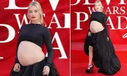 Laura Whitmore Shows Baby Bump at Devil Wears Prada 2 Premiere in London