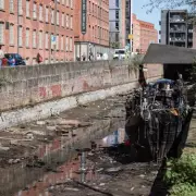Manchester's 'Pirate Boat' Stranded Again as Canal Drains for Second Time