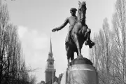 Paul Revere's Midnight Ride Reenacted with Modern Police Escort and Daytime Twist