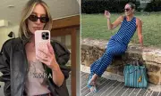 Phoebe Burgess Shows Off Slender Figure in Zara Jacket Parade on Instagram