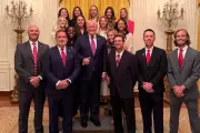 Photo of Trump with women’s tennis team mocked as ‘egregiously bad’