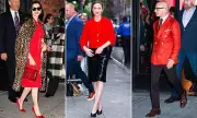 Prada 2 Stars Coordinate in Red Looks for NYC Screening