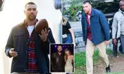 Taylor Swift Supports Travis Kelce at Tommy Hilfiger Campaign Shoot in New York