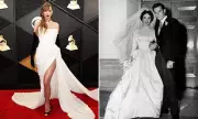 Taylor Swift's Vintage Wedding Dress Inspired by Elizabeth Taylor's 1950 Gown