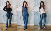 Testing the Viral Ugly Denim Peplum Jeans Trend of 2026