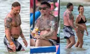 Tom Hardy's Tattoos and Family Holiday in Barbados with Wife Charlotte Riley