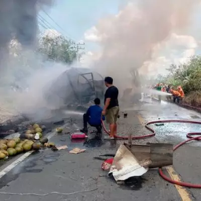16 Killed in Indonesia Bus-Tanker Head-On Collision and Fire