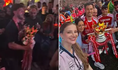 Arsenal Stars Celebrate Premier League Title with Family and Friends