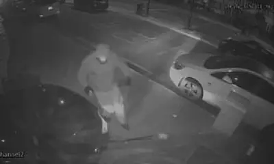 Balaclava-clad gang rams Mercedes into jewellery shop near police station