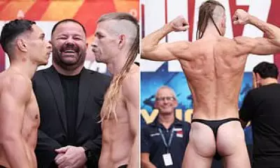 Boxer Lance McDonald Steals Show in G-String at Weigh-In