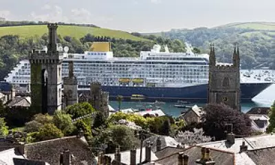 Cornish Town Fowey Divided as Massive Cruise Ship Dwarfs Locals Again