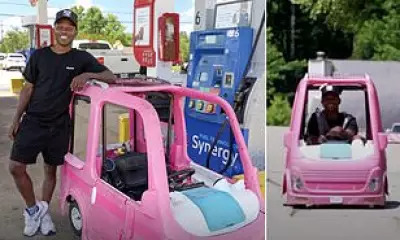 Georgia Handyman Builds Tiny Barbie Camper Car to Beat High Gas Prices