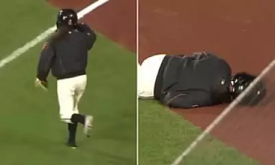 Giants Ball Woman's Humiliating Fall Steals Show at Oracle Park