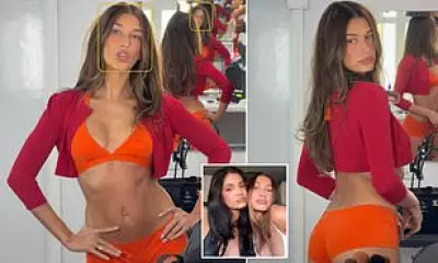 Hailey Bieber Stuns in Orange Lingerie Set, Gets 'Sexy Velma' Compliment from Kylie Jenner