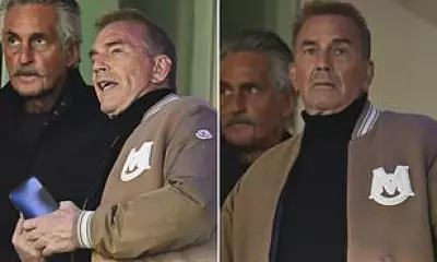 Kevin Costner Watches Brisbane Lions Edge Carlton in AFL Thriller