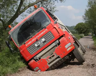 Lorry Sent to Fix Sinkhole Gets Stuck in One in Somerset