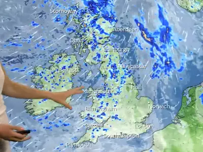 Met Office Warns of Thunderstorms and Heavy Rain Across Six Regions Sunday