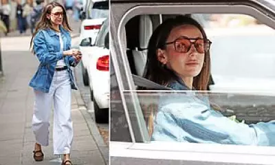 Michelle Keegan Stuns in White Jeans While Running Errands in Cheshire