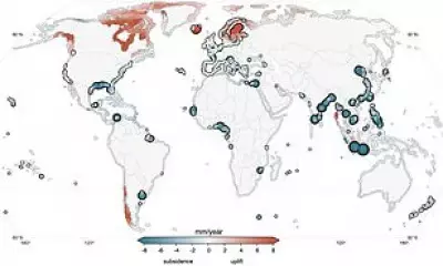 Sinking Cities Face Double Threat from Rising Seas and Land Subsidence