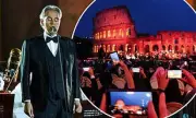 Andrea Bocelli joins Saudi orchestra for Rome concert at Colosseum