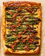 Asparagus Kimchi Tart: A Vibrant Spring Recipe by Kenji Morimoto
