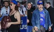 Aubrey Plaza and Christopher Abbott Cheer Knicks at NBA Playoffs
