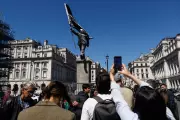 Banksy Claims New London Statue Depicting Man Blinded by Flag
