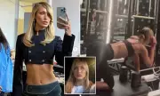 Bella Hadid Flashes Tiny Waist in Cropped Military Jacket on Mystery Shoot