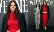 Catherine Zeta-Jones and Jenna Ortega Stun at Wednesday Event in LA