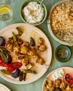 Chicken Shish Kebabs and Turkish Rice Pilaf: Perfect Weeknight Supper
