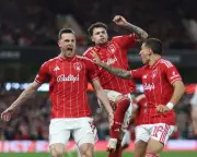 Chris Wood's penalty gives Nottingham Forest narrow semi-final lead over Aston Villa